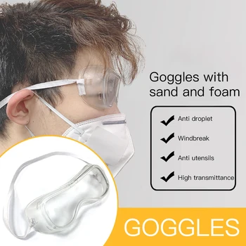 

1PCS Protective Safety Glasses Protective Goggle Dust-Proof Anti-fog Laboratory Dustproof Glasses Splash Goggles For Unisex Use
