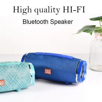 

Bluetooth Speaker Portable Outdoor Loudspeaker Wireless Mini Column 3D10W Stereo Music Surround Support FM TFCard Bass Box TG145
