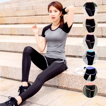 

Fake Two Piece Legging Women Yoga Pants Plus Size Leggings for Women 3xl Gym Yoga Leggings Sport Women Fitness Seamless Leggings