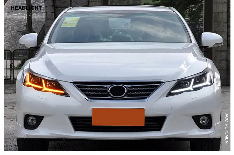 Автомобильные фары для Toyota Mark X, фары 2010-2013, двойной луч, объектив, проектор для eiz, светодиодный фонарь, светодиодный DRL