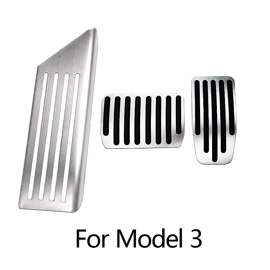 

1set Non-Slip Performance Foot Pedal Pads Auto Aluminum Alloy Accelerator Brake Rest Pedal Covers for Tesla Model 3