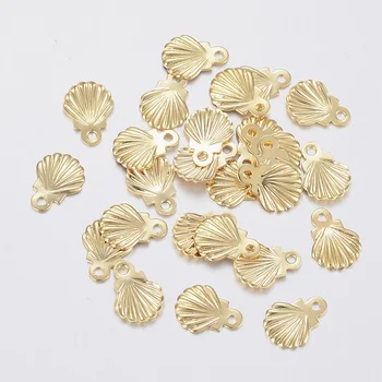 

Pandahall 100pcs Stainless Steel Seashell Scallop Beach Charms Pendant Gold Shell Beads for DIY Bracelet Necklace Jewelry Making
