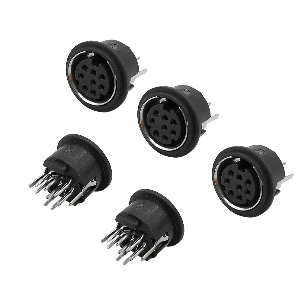 5Pcs 8 Pin Mini Din Female Socket Connector 8Pin Din PS2 Jack Mini