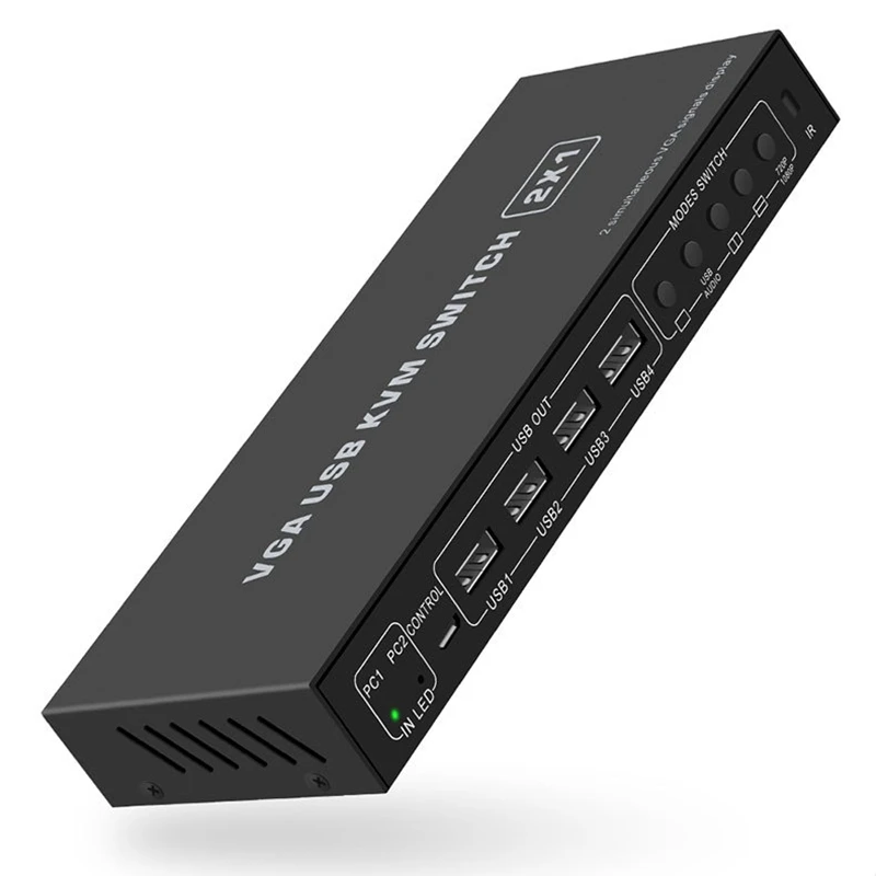 AAAJ-HD vga-kvm коммутатор 2x1 с пультом дистанционного управления многофункциональная