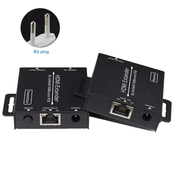 

Ethernet Splitter HDMI Extender Sender Cat5e/6 Cable With POE Loop Out Up To 50M Power Adapter Home Extension 1080P 2 Port