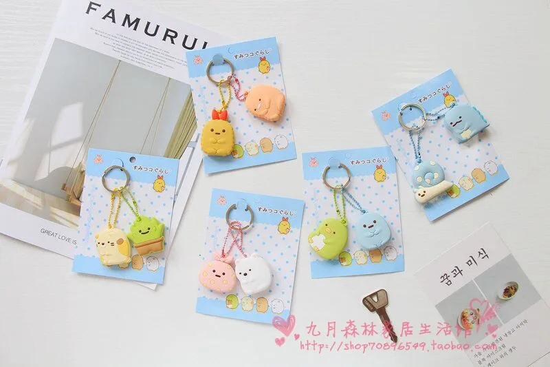 Модель Sumikko gurashi аниме брелок ПВХ кулон украшение Сумочка цепочка кольцо брелок орнамент подарок