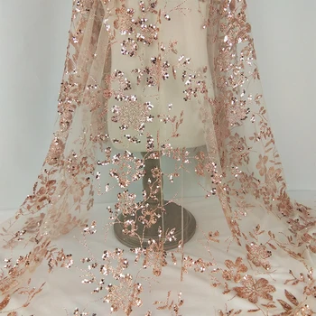 

Shinny Sequins Lace Fabric Sequined Stars Flowers lace fabric For Bridal Evening Wear DIY Sewing Craft Garment 1 yard