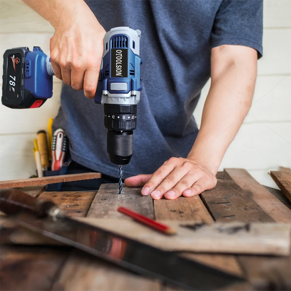 Дрель Электрическая аккумуляторная OTOOLSION 13 мм 2 Ач 45 Н · м|Электрические дрели| |