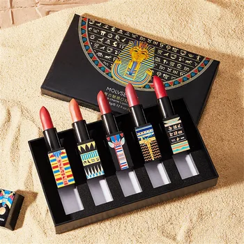 

2020 new Dark Green Forest Egypt Wind Lipstick Set Matte Matte Net Red Milk Tea Color Cow Blood Color Lipstick Lipstick Box