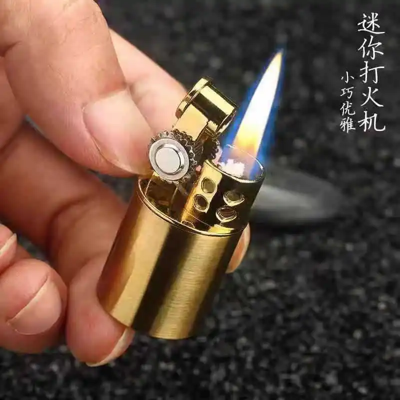 Мини Ретро ветрозащитные зажигалки для сигарет керосиновая кремневая