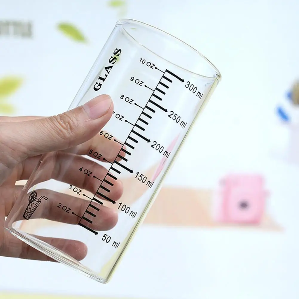 Glass Measuring milk Cup With Scale Supplies Espresso Glass Ounce Cup Kitchen Measure Tool mug