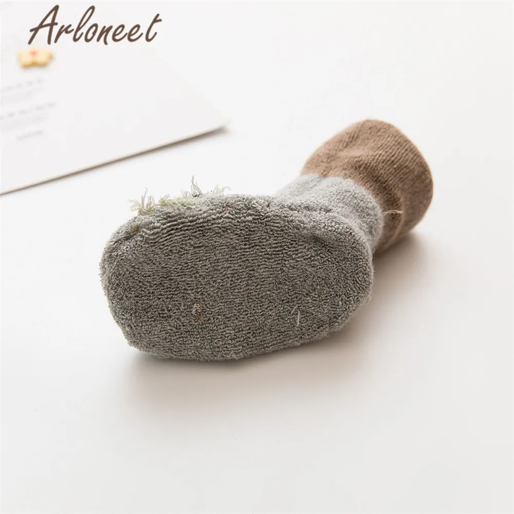 ARLONEET обувь для новорожденных девочек, малышей, малышей, начинающих ходить, зимние кроссовки с рисунком из мультфильма для маленьких мальчиков, хлопковые нескользящие носки-тапочки для малышей