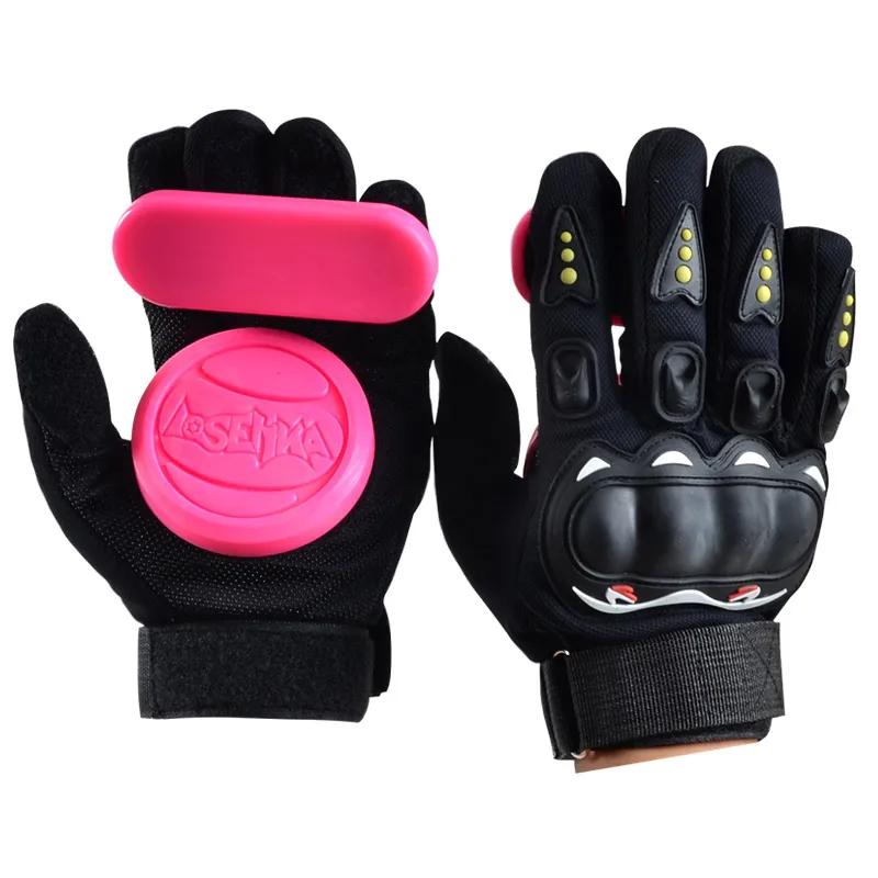 4 color Skateboard Longboard Slide Gloves With Slider Professional Protective Gloves patins For Skating finger board skateboard