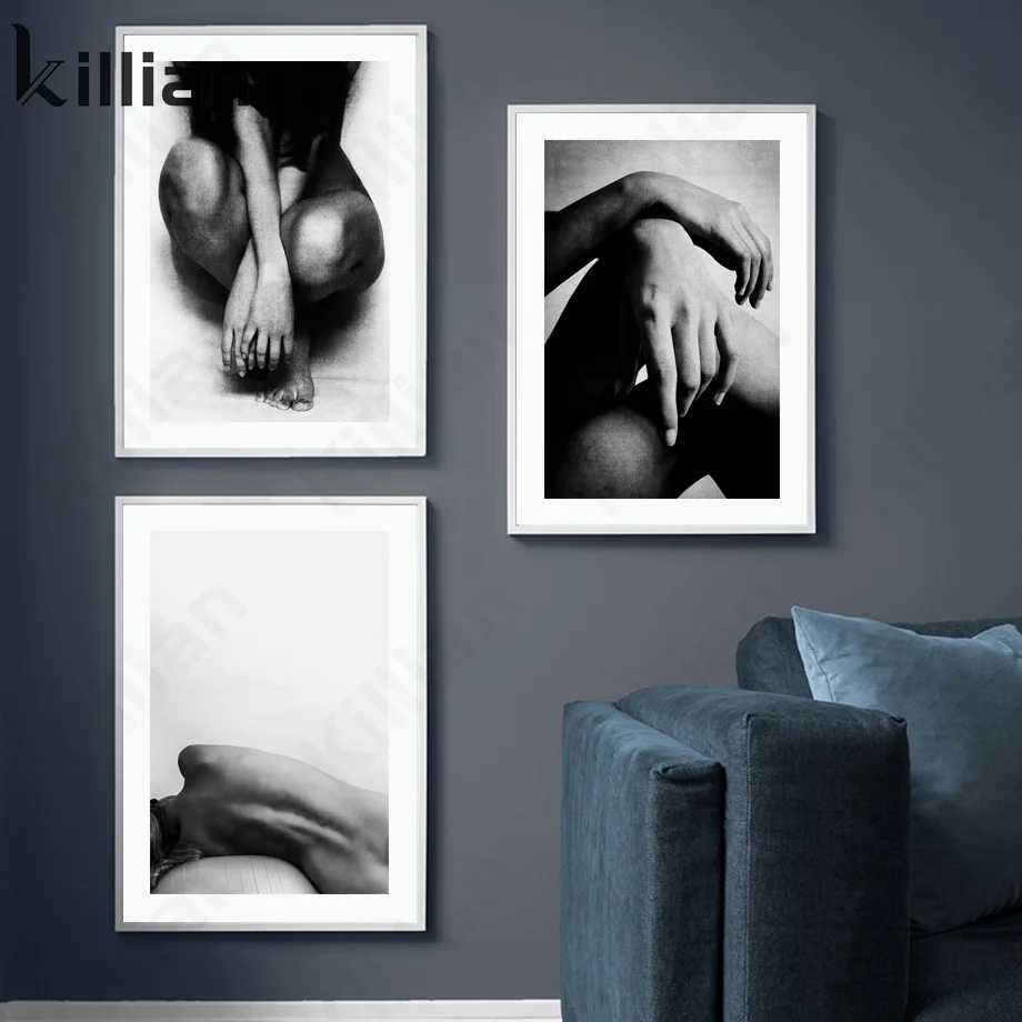 Couple Body Silhouette Hand Window Picture Wall Sticker Nordic Poster Wall Art Print Canvas Painting Decoration Picture Wall Art