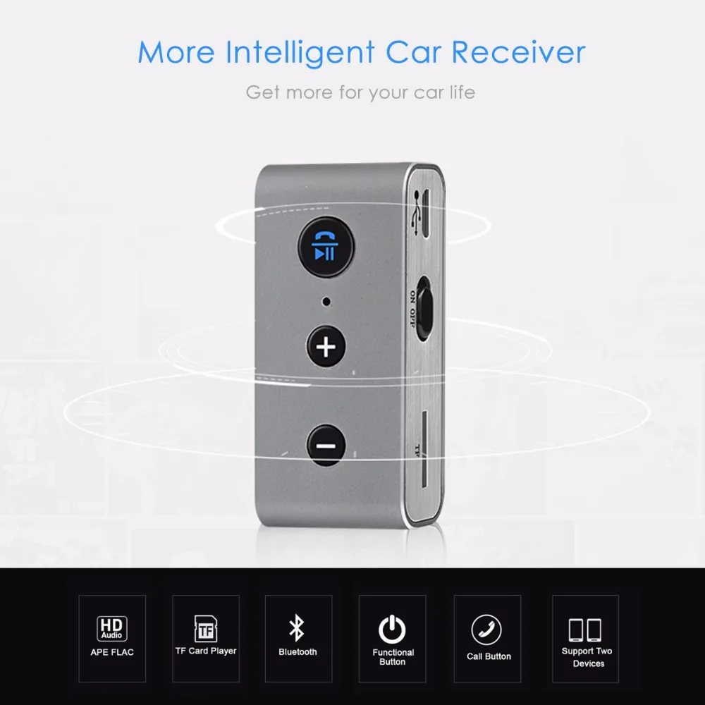 SOONHUA Portable Bluetooth4 2 Receiver 3 5mm Converter Music Mini Wireless Adapter With Car Aux Cable Free for Speaker Headphone