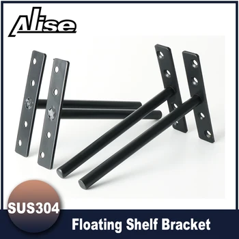 

Alise 4PCS Stainless Steel Floating Shelf Support Bracket Hidden Floating Hidden Wall Support Bracket 6-Inch Furniture Hardware