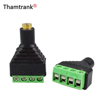 

10pcs Video AV Balun 4 Pole 2.5mm Stereo Female to AV Screw Terminal Stereo Jack 2.5mm Female 4Pin Terminal Block Plug Connector