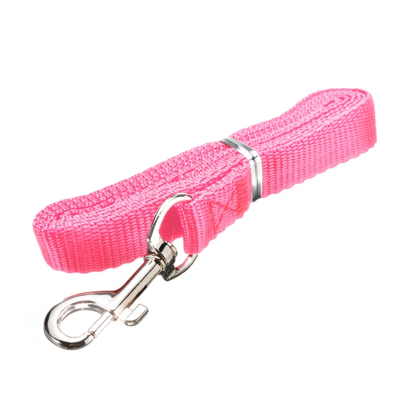 7 Colors Nylon Dog Leash Night Safety Strong Lead Leash Seat Belt with Metal Clip for Pet Puppy Pup Hound Supplies