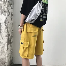 Новинка года; сезон весна-лето; модные трендовые хлопковые шорты в стиле хип-хоп в Корейском стиле уличная одежда; распродажа