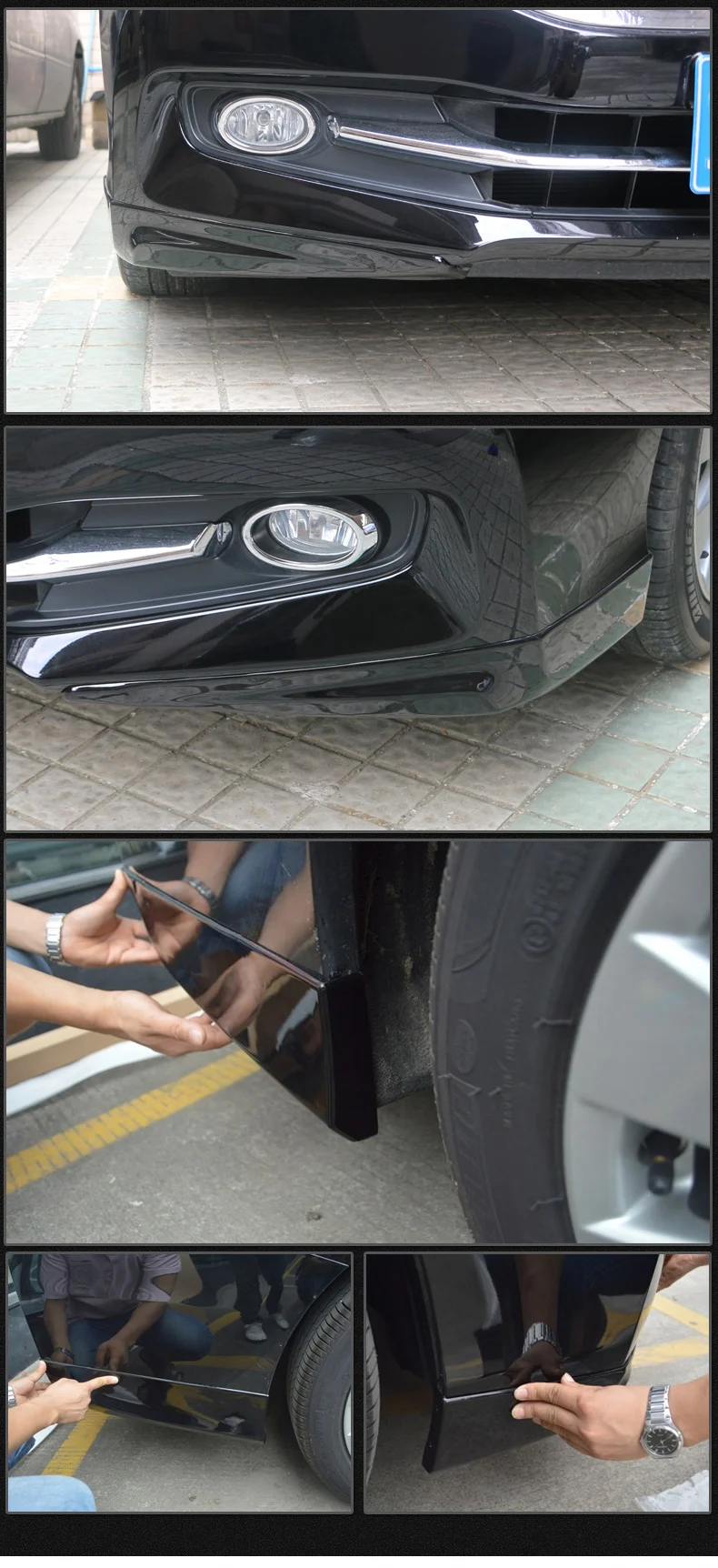 Наклеиваемого покрытия для автостайлинга из ABS спереди и сзади набор для бампера, кузова крышка защитная пластина для Honda Accord- Аксессуары для декорирования машины 4p