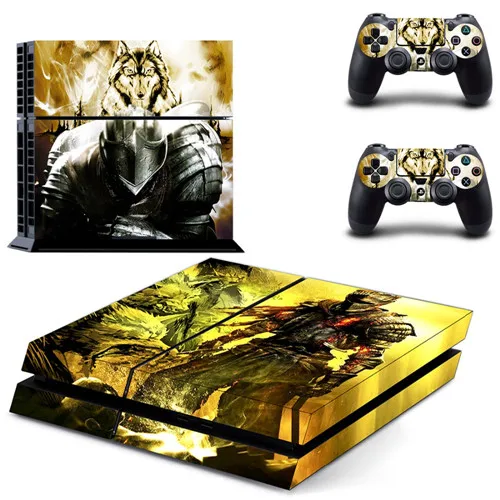 Dark Souls наклейка для PS4 наклейка для sony DualShock playstation 4 консоль и 2 контроллера наклейка для PS4 виниловая наклейка - Цвет: dark souls 14