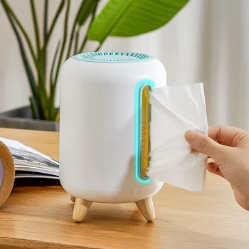 

Simple Tissue Box Nordic Tissue Paper Storage Box Round Tissue Container Desktop Napkin Paper Towel Holder Home Decoration