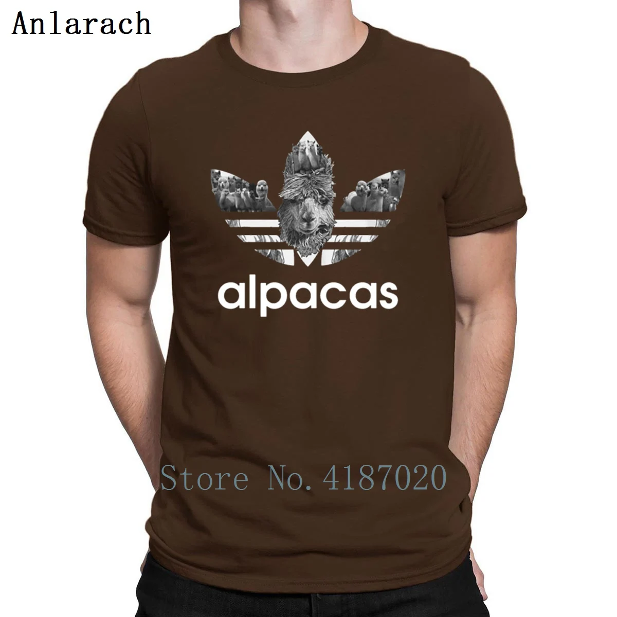 Забавная футболка Alpacas Alpaca Lovers, нормальная футболка, Homme, Летний стиль, футболка для мужчин, новейший дизайн, против морщин, большие размеры - Цвет: coffee