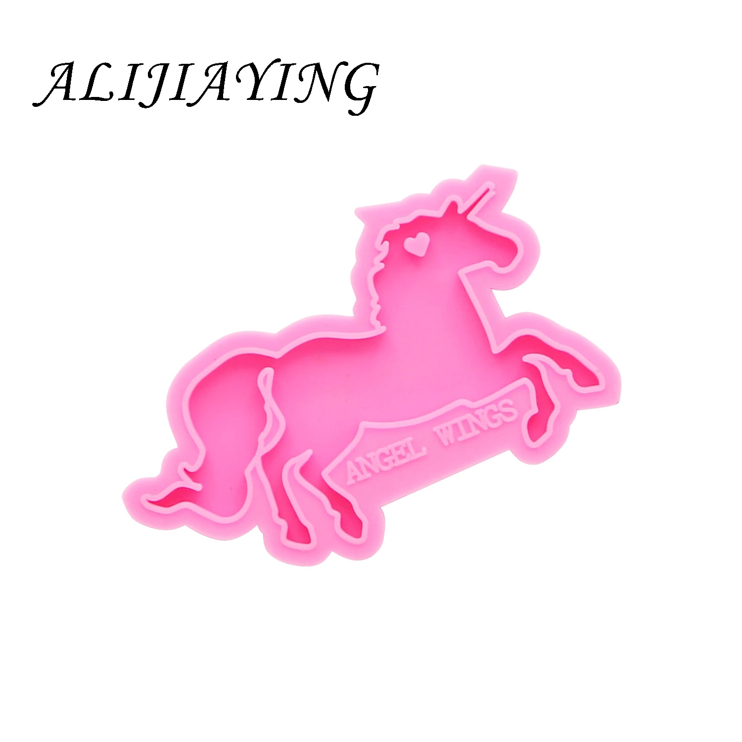 Блестящий брелок Pegasus единорог лошадь украшение с кольцом для ключей силиконовая форма для DIY эпоксидная смола DY0151
