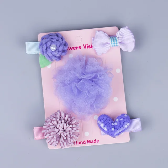 5pcs Set Flower Bowknot Hairpins Baby Stars Hairclips Cartoon Hair Clips Kids Girls Handmade Barrettes Bebe Hair Accessories Hair Accessories Aliexpress