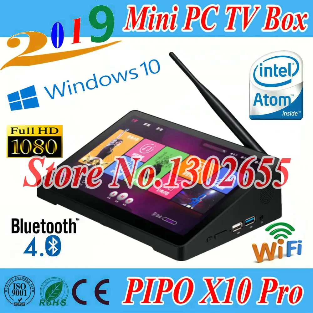 Мини ПК PIPO X10 Pro Intel Cherry Z8350 четырехъядерный Windows10 TV BOX 4 ГБ/64 Гб 10 8 дюймов 10000 мАч Wifi BT