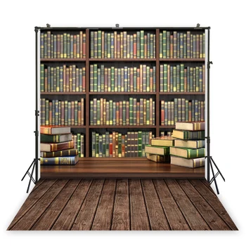 

HuaYi art fabric photography books cabinet decoration brown wood planks floor backdrops for studio photoshoot backdrops XT-6822