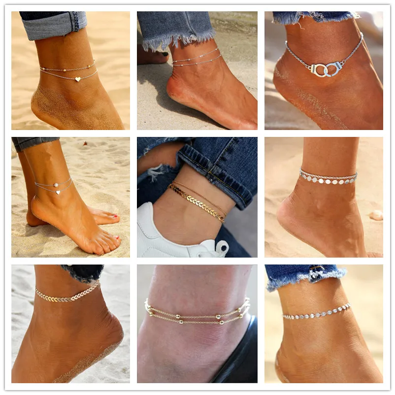 Vintage Beach Foot Anklet For Women Bohemian Female Anklets Summer Bracelet On the leg Jewelry Vintage Beach Foot Anklet For Women Bohemian Female Anklets Summer Bracelet On the leg Jewelry