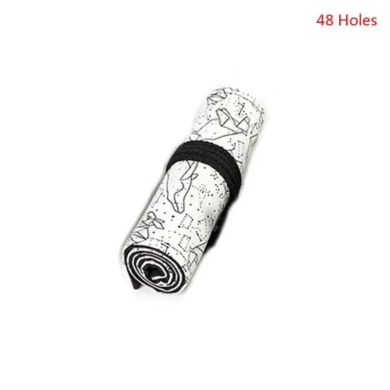 48 holes Созвездие 12/24/36/48/72 отверстия холст РОЛИК ручка Шторы Карандаш сумка чехол для макияжа - Цвет: 48 holes