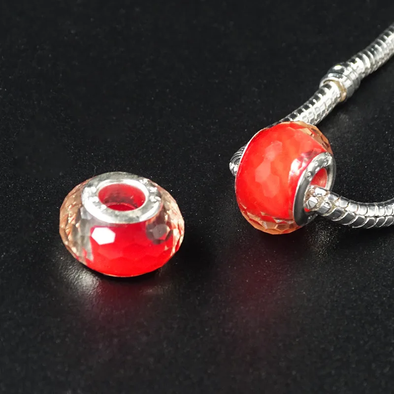 12 шт./лот, бусины из смолы, подходят для браслетов Pandora и браслетов, стеклянные бусины сделай сам, подвески, изготовление бусин и ювелирных изделий - Цвет: 19