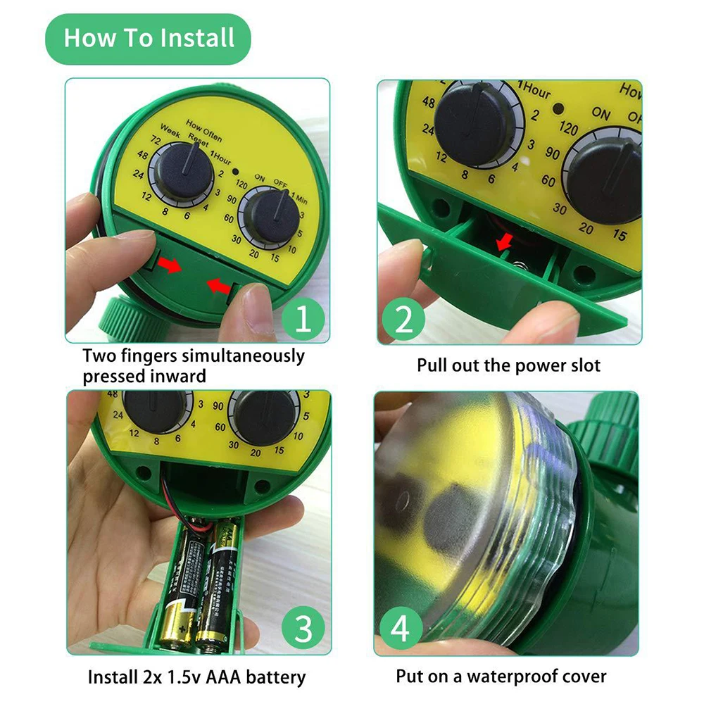 Programmable Digital Hose Faucet Timer Battery Operated Automatic Watering Sprinkler System Irrigation Controller with 1/2Outlet