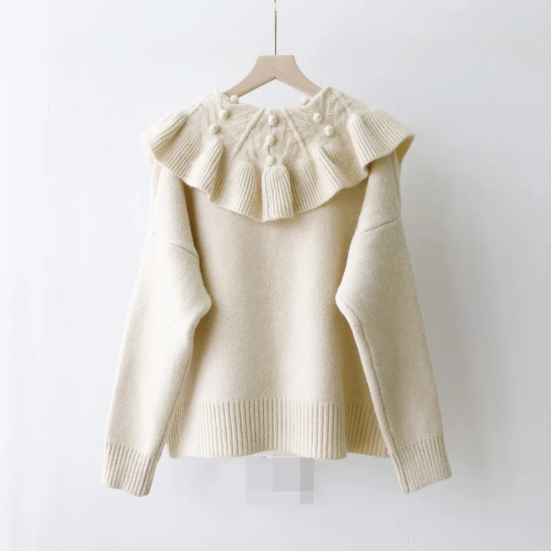 Sweet Girls Sweater Autumn Winter Long Sleeve Knit Coat Outwear Korean Style Women Sweater
