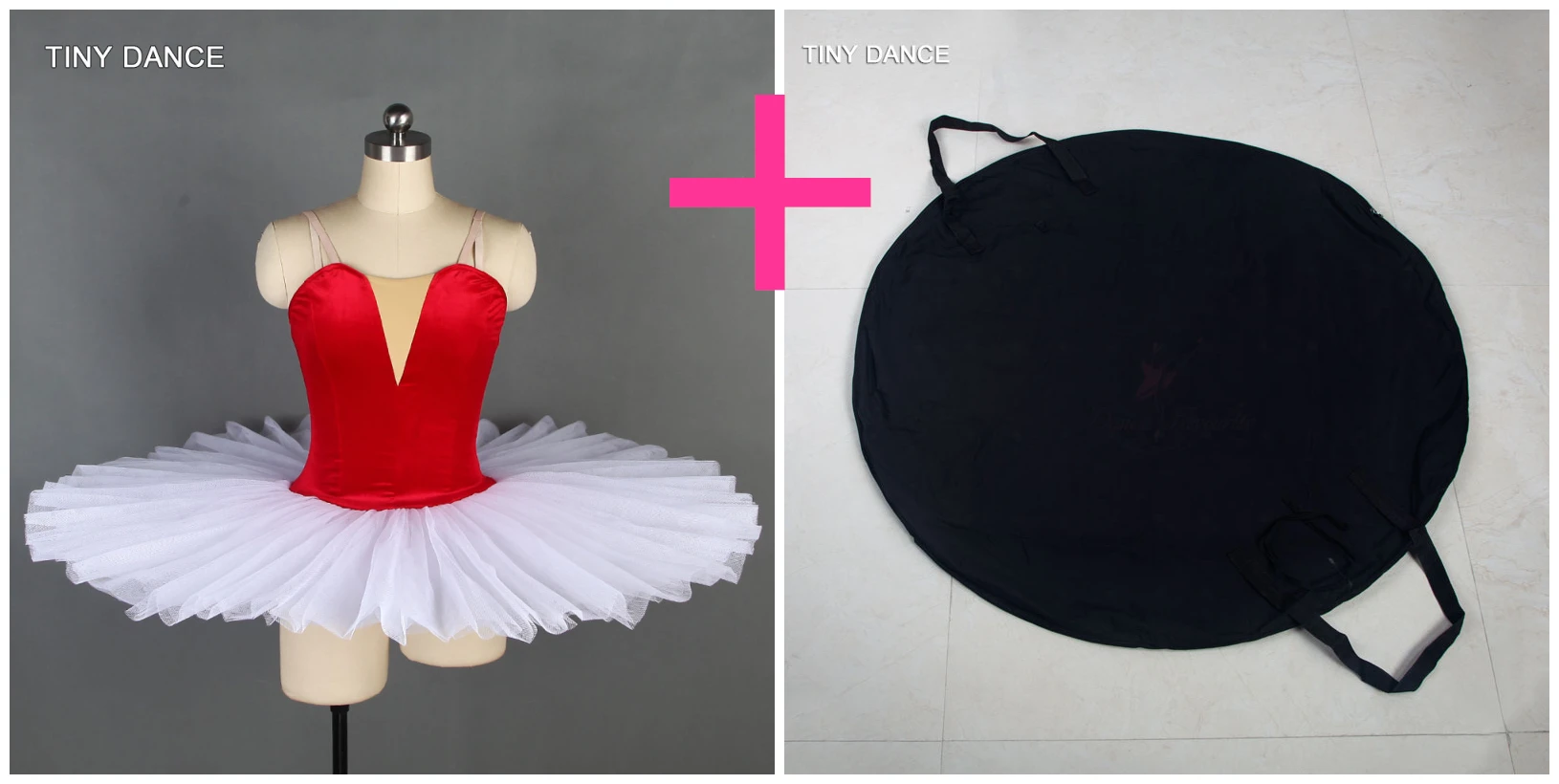 tutu and black bag Предварительно профессиональная балетная танцевальная юбка-пачка, эластичный бархатный лиф с v-образным вырезом, балетная плиссированная пачка для девочек и женщин, 11 размеров, BLL093 - Цвет: tutu and black bag