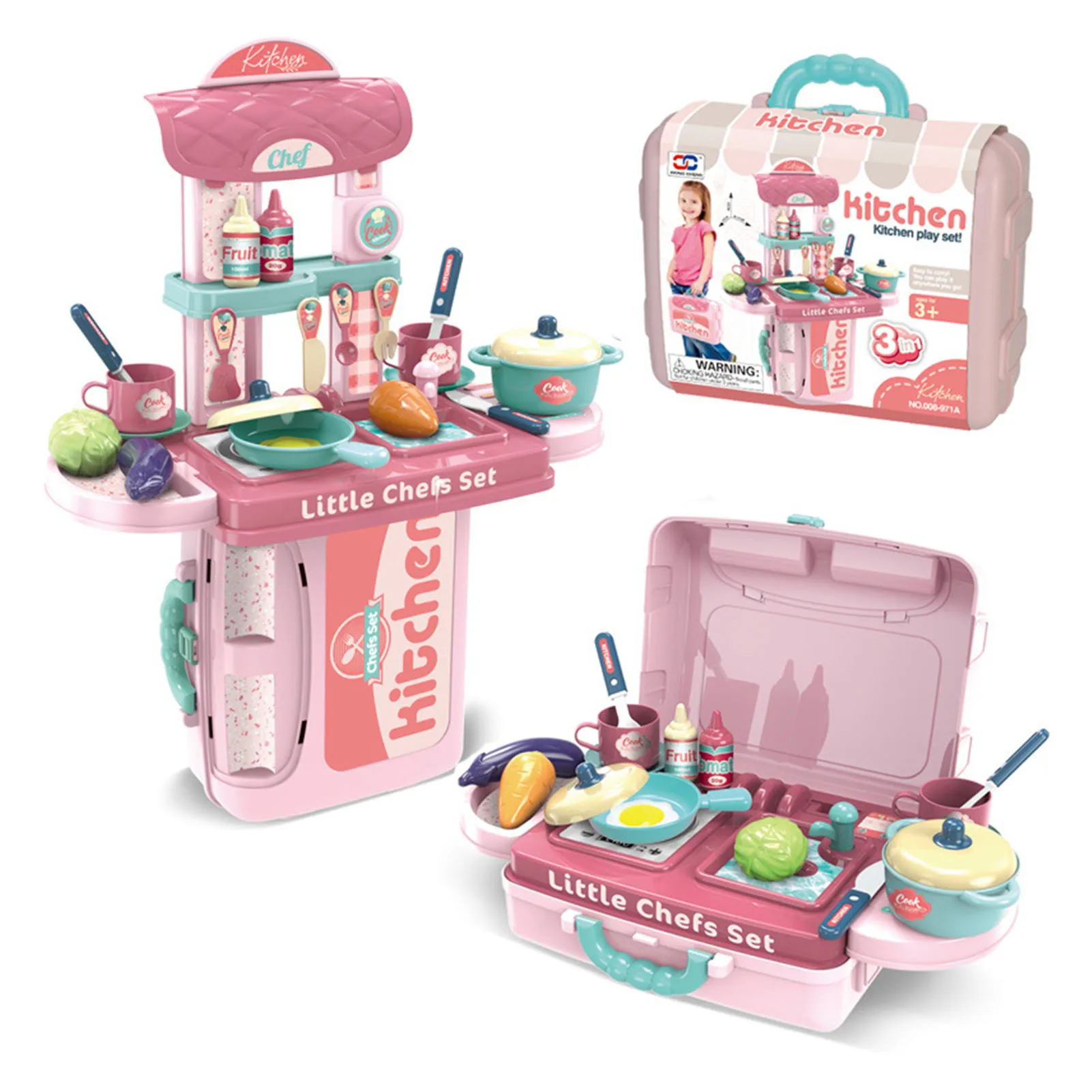 

Kitchen Toy Miniature Mini Plastic Food Girl Kids Cutting Vegetables Fruits Cooking House Set Toy For Children Gift
