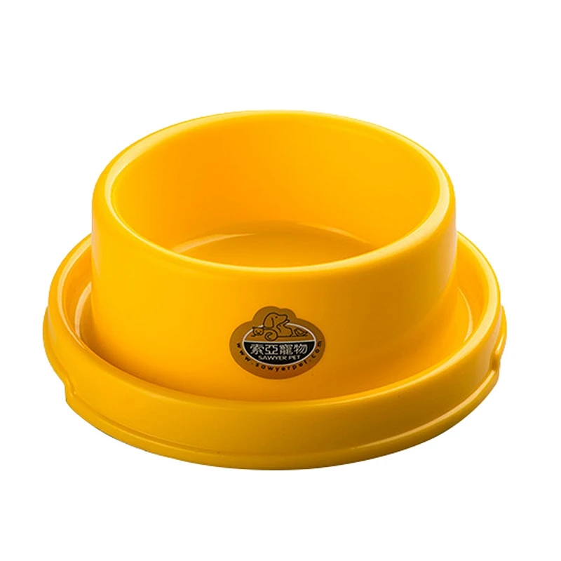 Yellow Новое поступление, миски для домашних животных, пластиковые кормушки для собак, портативная бутылка для воды, блюдо для кормления домашних животных, для щенка, котенка, прочные аксессуары для собак - Цвет: Yellow