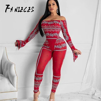 

Basic Matching Set Women ins Fashion Casual red print Two Piece Outfits long Sleeve Top Jumpsuits And Pants Sets streetwear