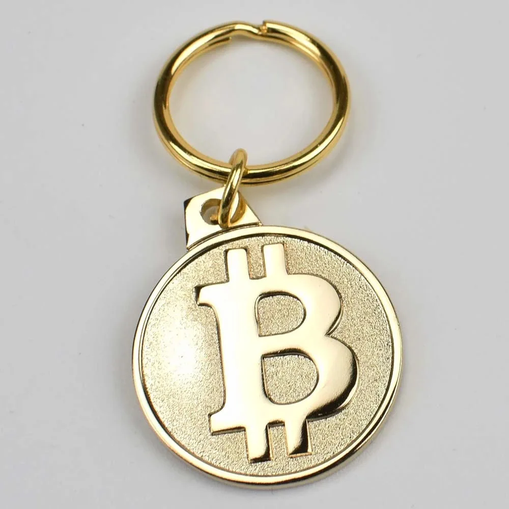 Позолоченные Биткоин Бит монета пульсация Litecoin эфириум коллекция подарок 40 мм криптовалюта монета металлическая памятная монета - Цвет: gold keychain