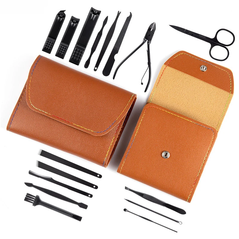 16pcs Pruning Nail Clippers Cutting Pliers Set Single Nail Groove Pedicure Scissors Inflammation Cuticle Clipper Tool Home Tools