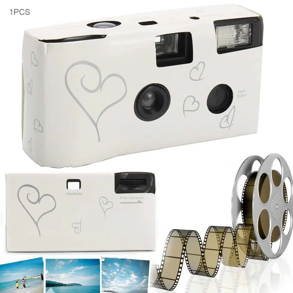Ретро 36 фотографий 35 мм одноразовая пленочная камера ручной дурак оптическая камера Детские подарки один раз