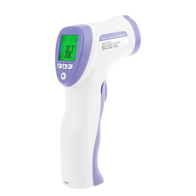 

Temperature Measurement Non-Contact Infrared Forehead Thermometer Digital LCD Display Forehead IR Thermometer for Adult Kids