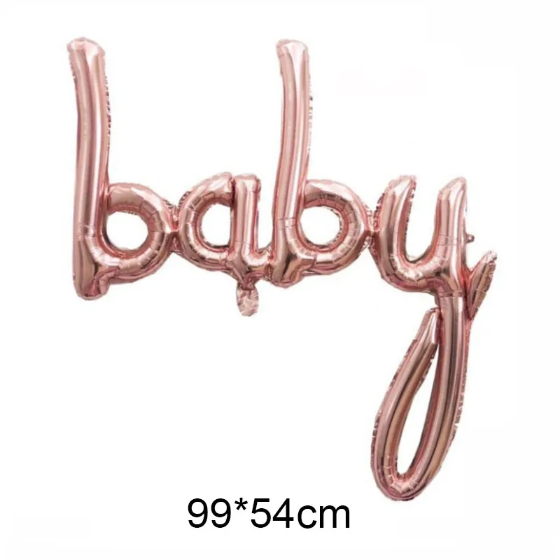 rose gold baby Детские воздушные шары из фольги, майлар, один розовый золотой шар для маленьких мальчиков и девочек, украшение для первого дня рождения - Цвет: rose gold baby