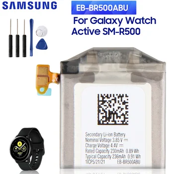

SAMSUNG Original Replacement Watch Battery EB-BR500ABU For Samsung Galaxy Watch Active SM-R500 236mAh With Tools
