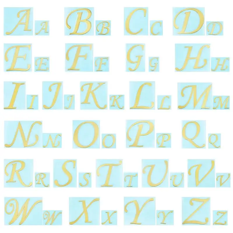 BMBN Metallbuchstaben-Füllungen Für Epoxidharz – 5 Blatt Gold/Silber, Je 0,3 Cm, Für Schmuckherstellung & DIY-Projekte