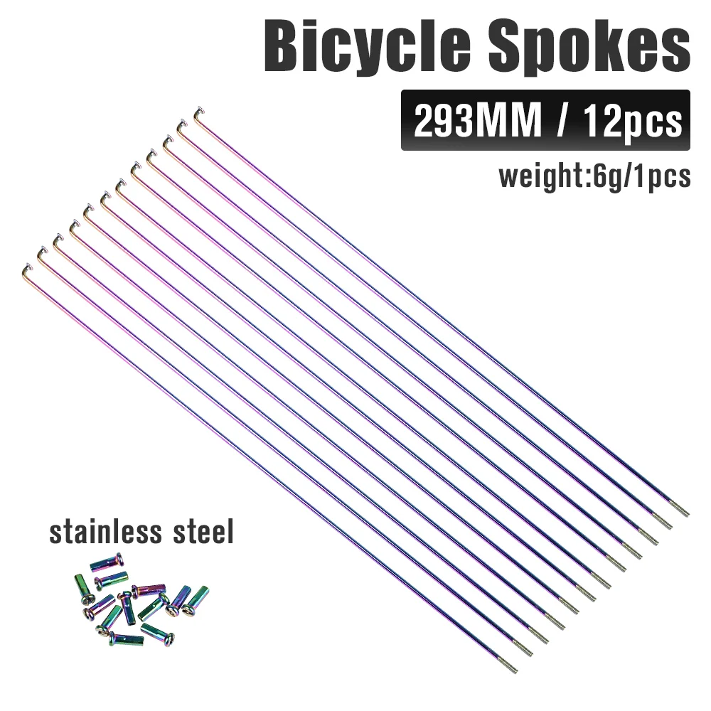 Bicycle Spokes Bicycle Spoke Wire Rainbow 26 27.5 29 Inch Mountain / Road Bike 304 Stainless Steel 14G 259/261/271/273/291/293MM Raios Rays