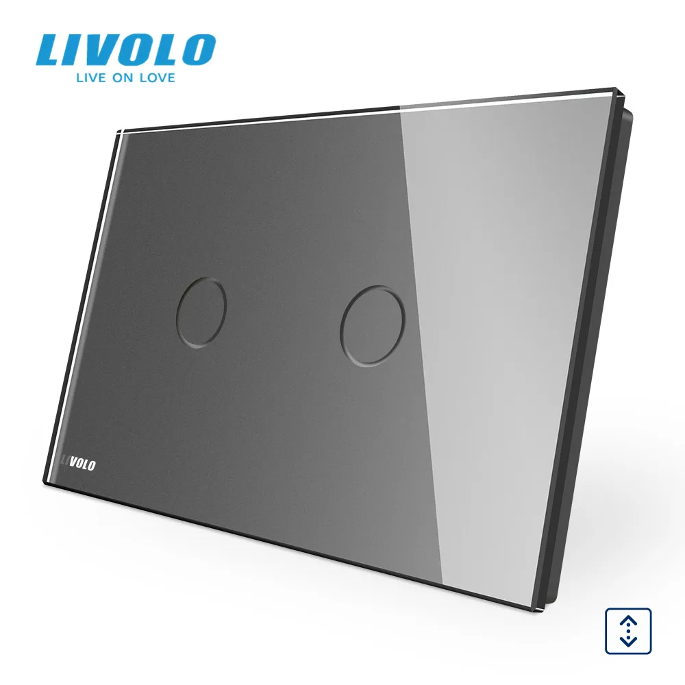 Livolo US standard Crystal Glass Panel Curtain