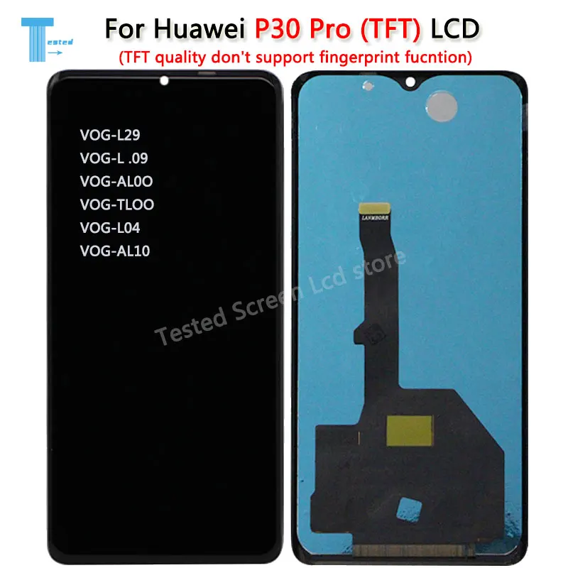 ЖК-дисплей TFT для Huawei P30 Pro сменный с сенсорным экраном и дигитайзером в сборе VOG-L09